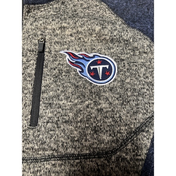 NFL Tennessee Titans Full Zip Lined Jacket Men's Large Chest Zip Pocket - Picture 2 of 12